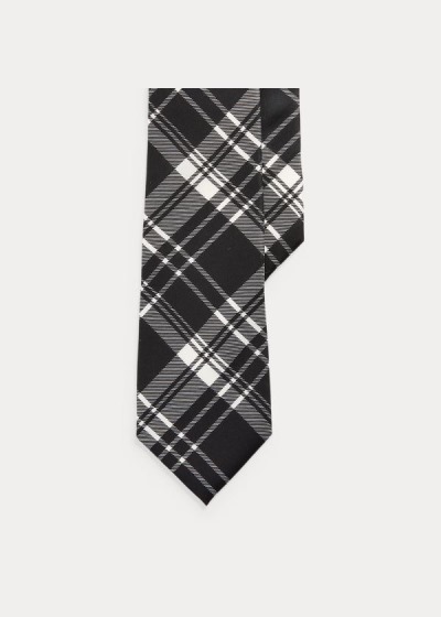 Corbatas Ralph Lauren Hombre Negros / Creme - Plaid Silk - RFZXD8021